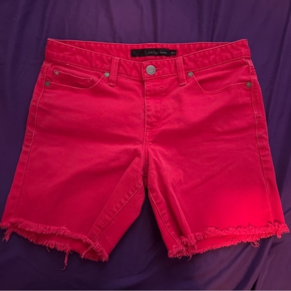 Vintage Calvin Klein Bermuda Jean shorts Pleated front - Size 28/6